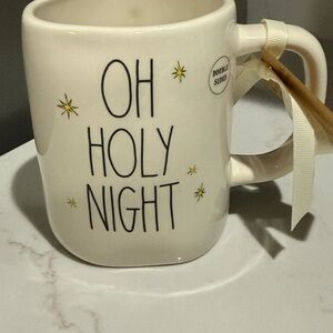 Rae Dunn Double-sided OH HOLY NIGHT & Church with stars ✨ Mug